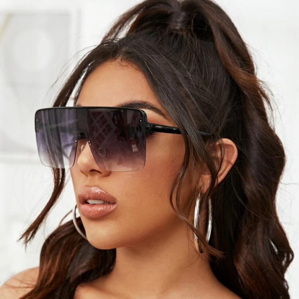 👑OVERSIZE RIMLESS STYLE SUNGLASSES - Picture 2 of 3